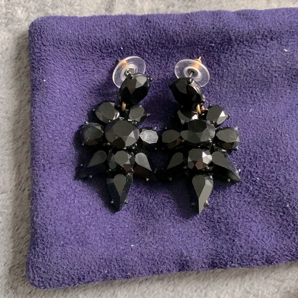 Black Jcrew Crystal Earrings